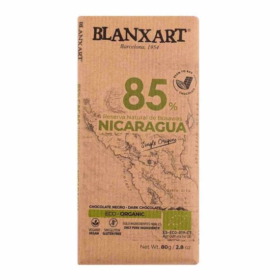 Blanxart-Nicaragua-Eco-Organic-85%-2.82oz-Front-White-BG-For-WEB