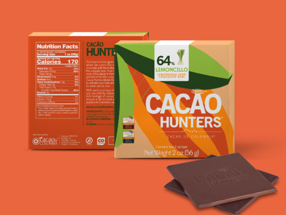 Cacao Hunters Diptico Limoncillo 64%, 2oz