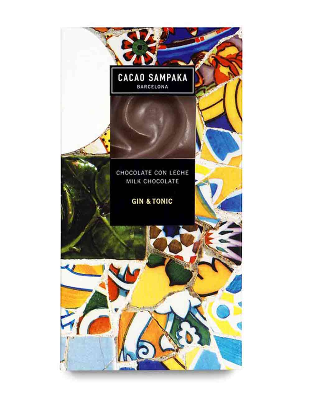 Cacao Sampaka Gin and Tonic Milk Chocolate 40% Gaudi Bar