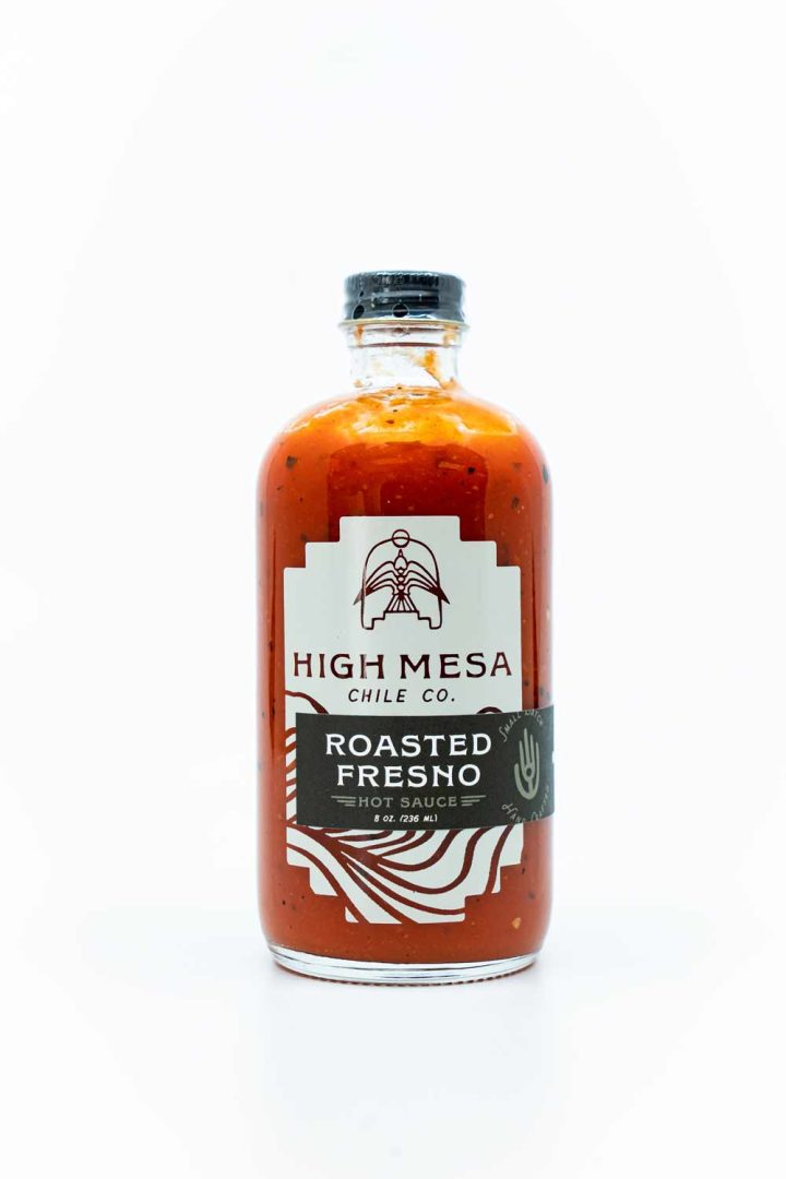 Caputos OnlineHigh Mesa Chile Co Fresno Hot Sauce 8oz Front White BG For WEB