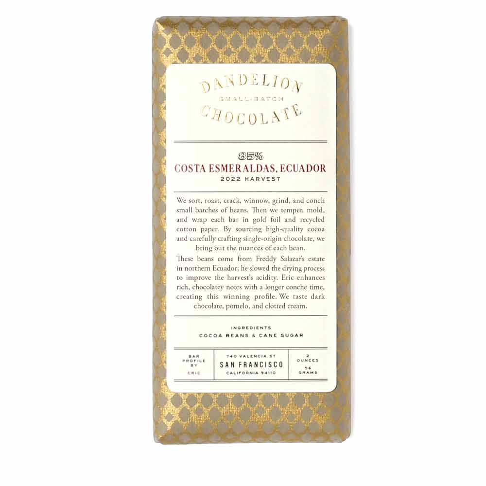 Dandelion Costa Esmeraldas Ecuador 85% – Caputo's Market & Deli