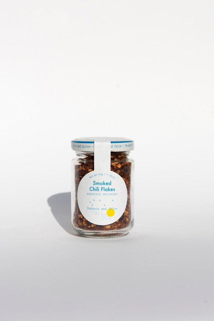 Daphnis and Chloe Bukovo Chili Flakes Glass Jar Front White BG For WEB