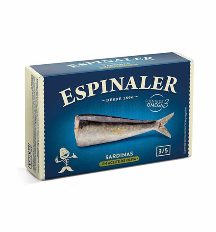 Espinaler-Sardines-in-Olive-Oil-3-5-Classic-Line,-125g-front-white-BG-for-WEB