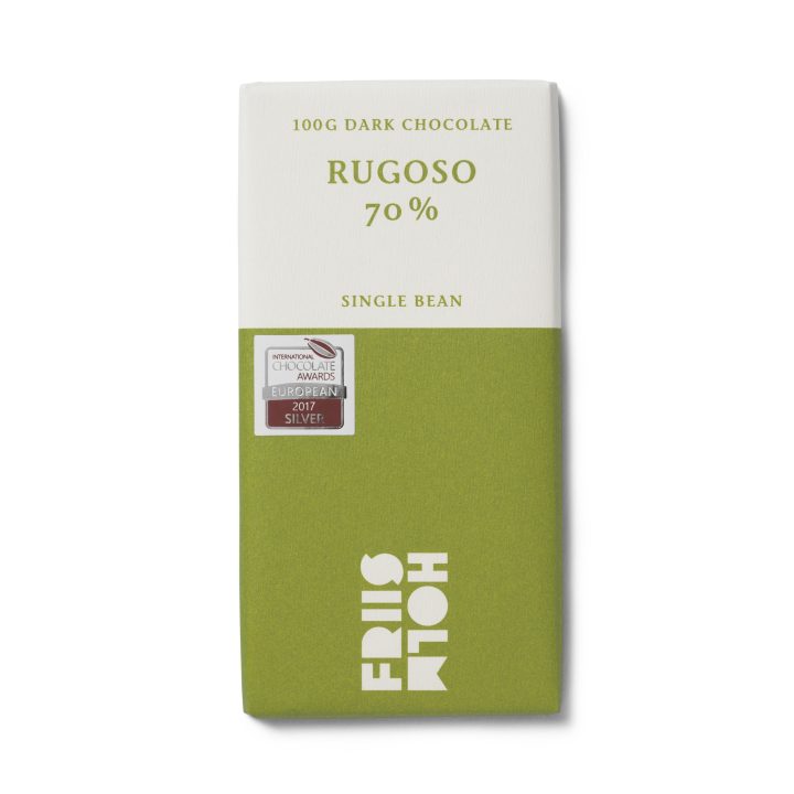 Friis Holm Dark Blend Rugoso 70%, 100g Front White BG Full RES