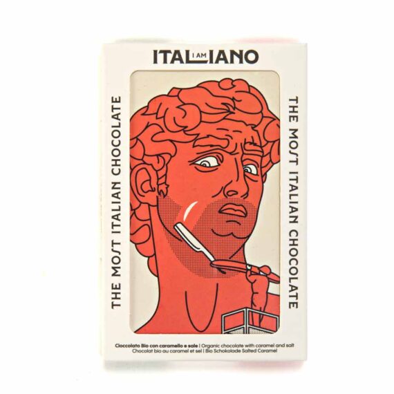 I Am Italiano Organic Chocolate with Salted Caramel (David), 50gFront White BG For WEB