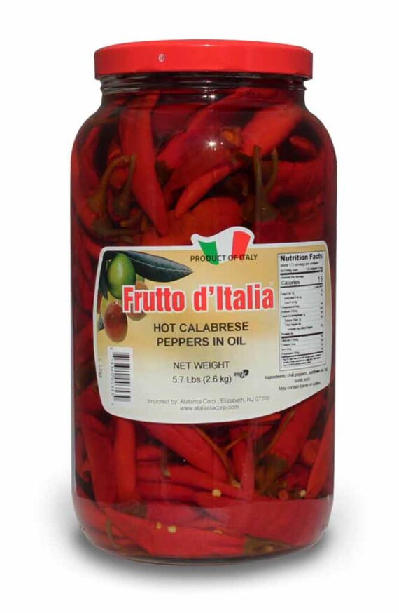 Italian-Hot-Calabrese-Peppers,-Frutto-d'Italia,-5.7lb-(bulk,-8oz)