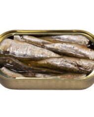 Jose Gourmet Smoked Small Sardines in Extra Virgin Olive Oil open
