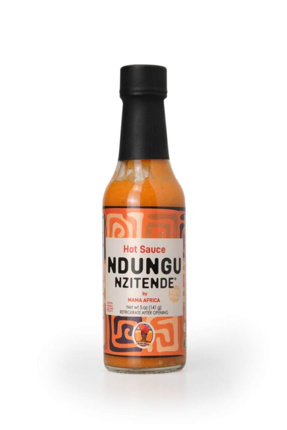 Mama Africa Ndungu Zintende Hot Sauce Front White BG For WEB