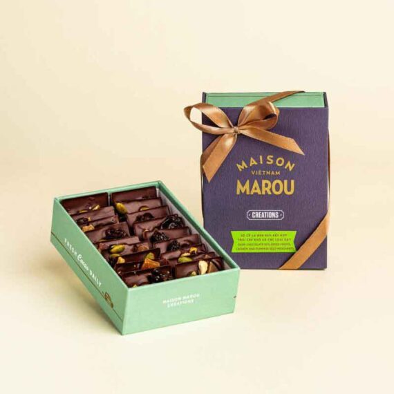 Marou-Dark-Chocolate-65%-Dried-Fruit,-Cashew-&-Pumpkin-Seed-Mendiants-styled-for-web