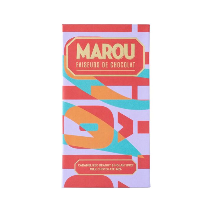 Marou So Co La Caramelized Peanut & Hoi An Spices Milk Chocolate Front White BG For WEB