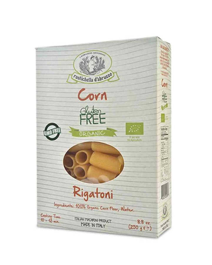 RUSTICHELLA ORGANIC CORN RIGATONI Front For WEB