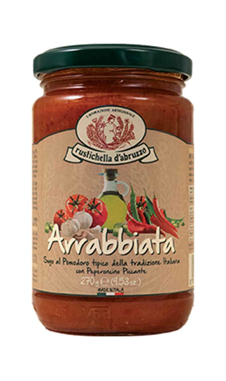 Rustichella Arrabbiata Pasta Sauce 270g Front White BG for WEB