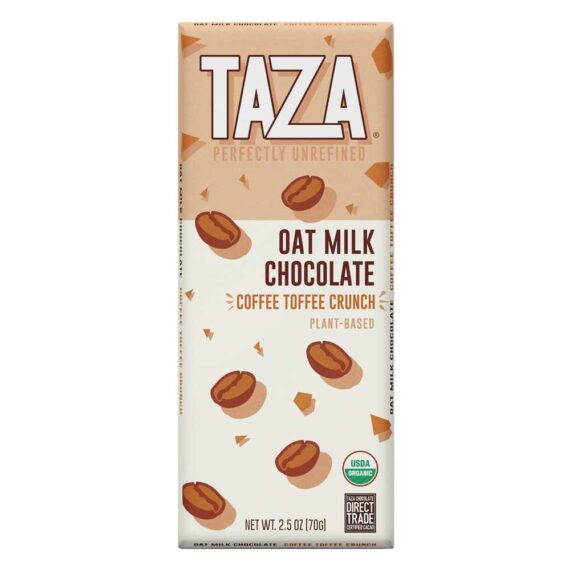 Taza-Oat-Milk-Coffee-Toffee-Crunch-Chocolate-Bar,-Front-For-Web