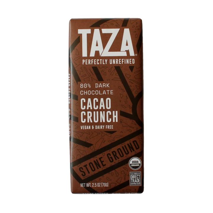 Taza Organic Cacao Crunch 80% Front white BG for WEB