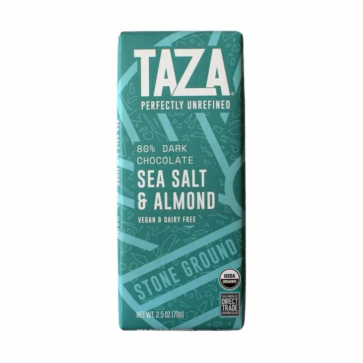 Taza Organic Sea Salt & Almond 80% Front White BG Full RES