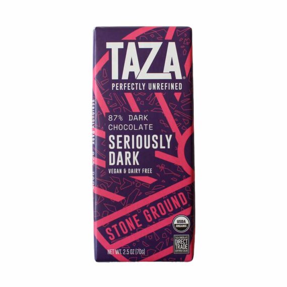 Taza Organic Seriously Dark 87% Front White BG For WEB