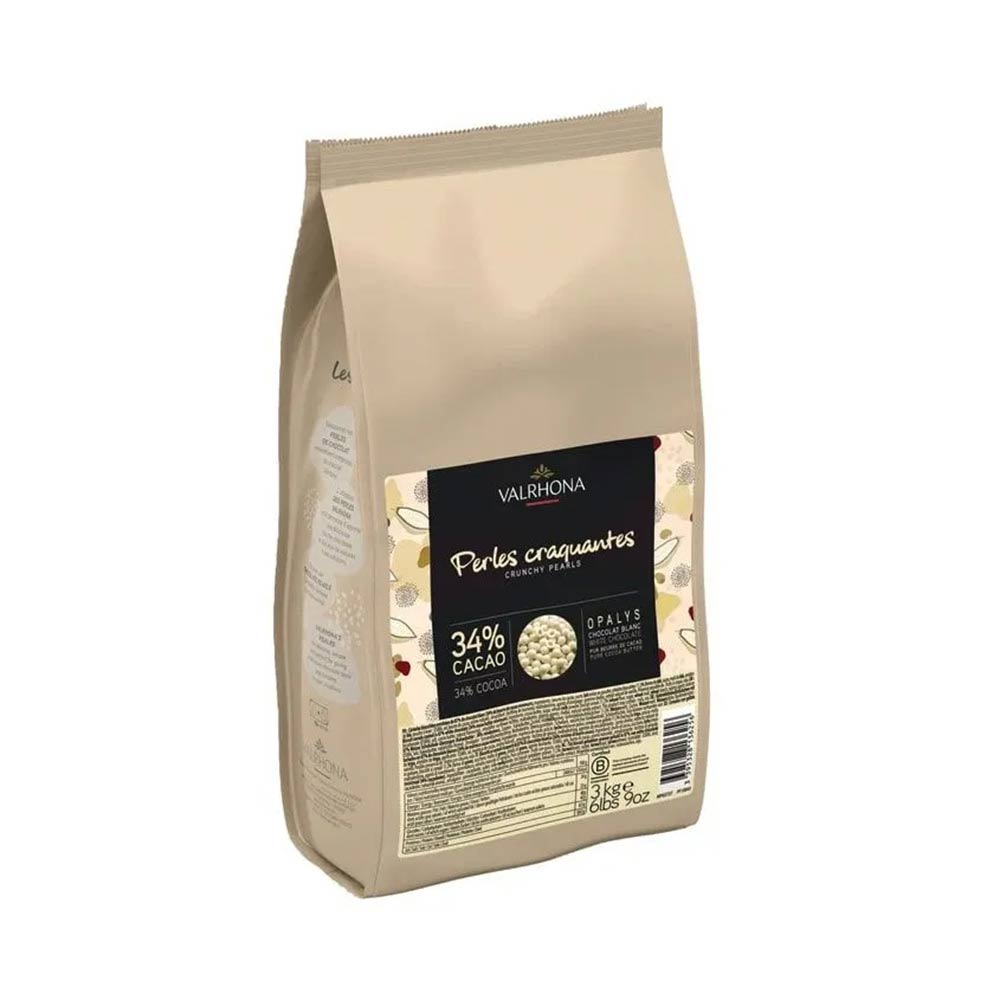 Valrhona Bulk Opalys Crunchy Pearls, 3kg - caputos.com